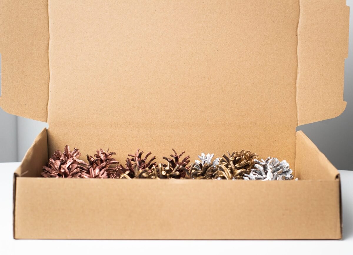 Box of multicolour pinecones - Image 2