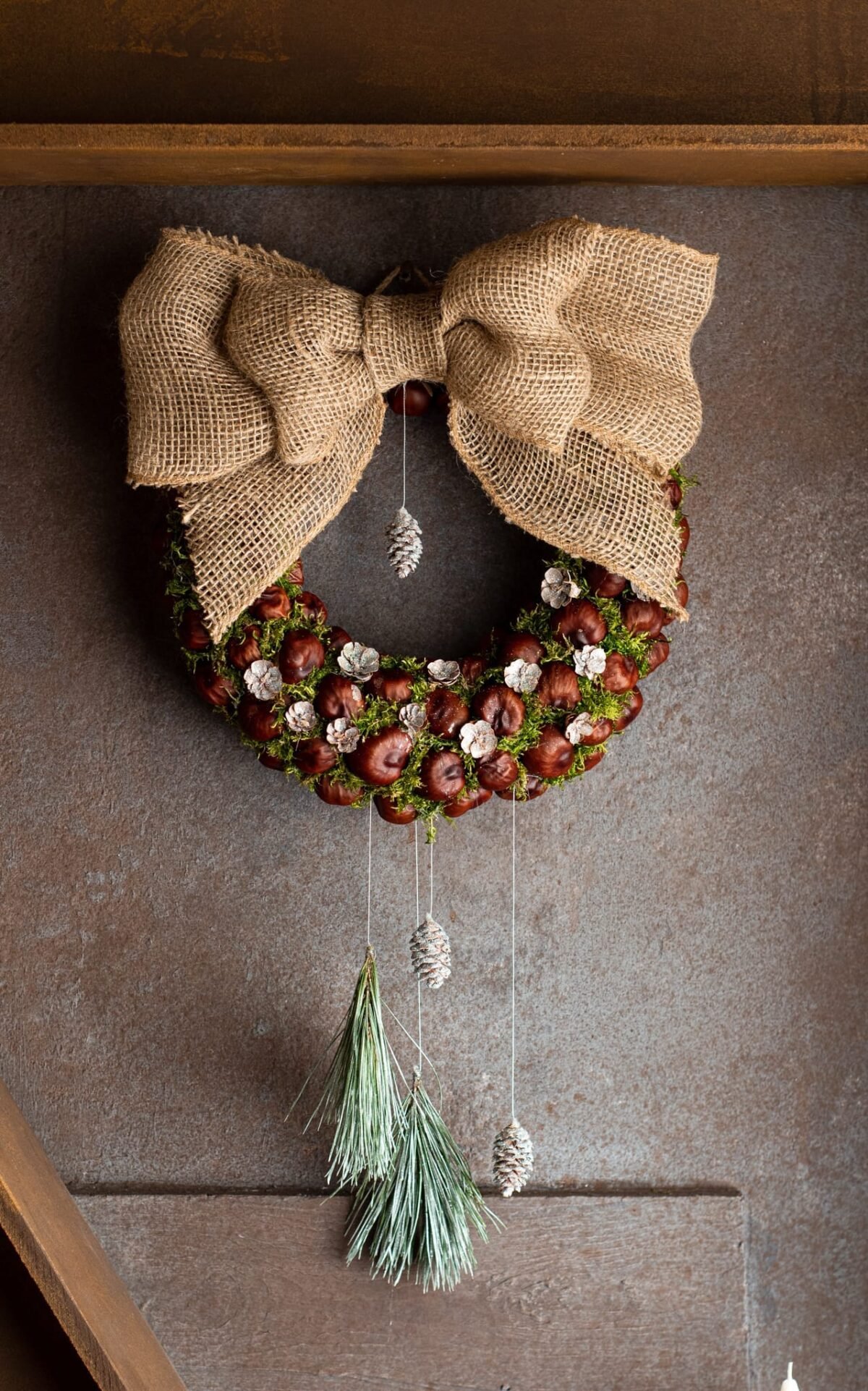 Chestnut Christmas wreath