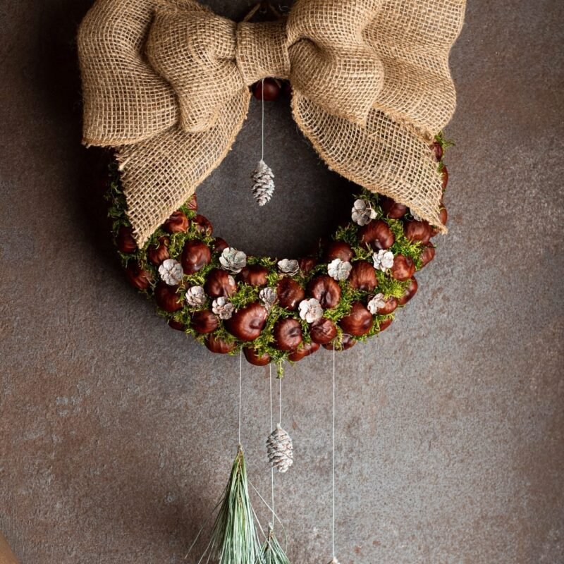 Chestnut Christmas wreath