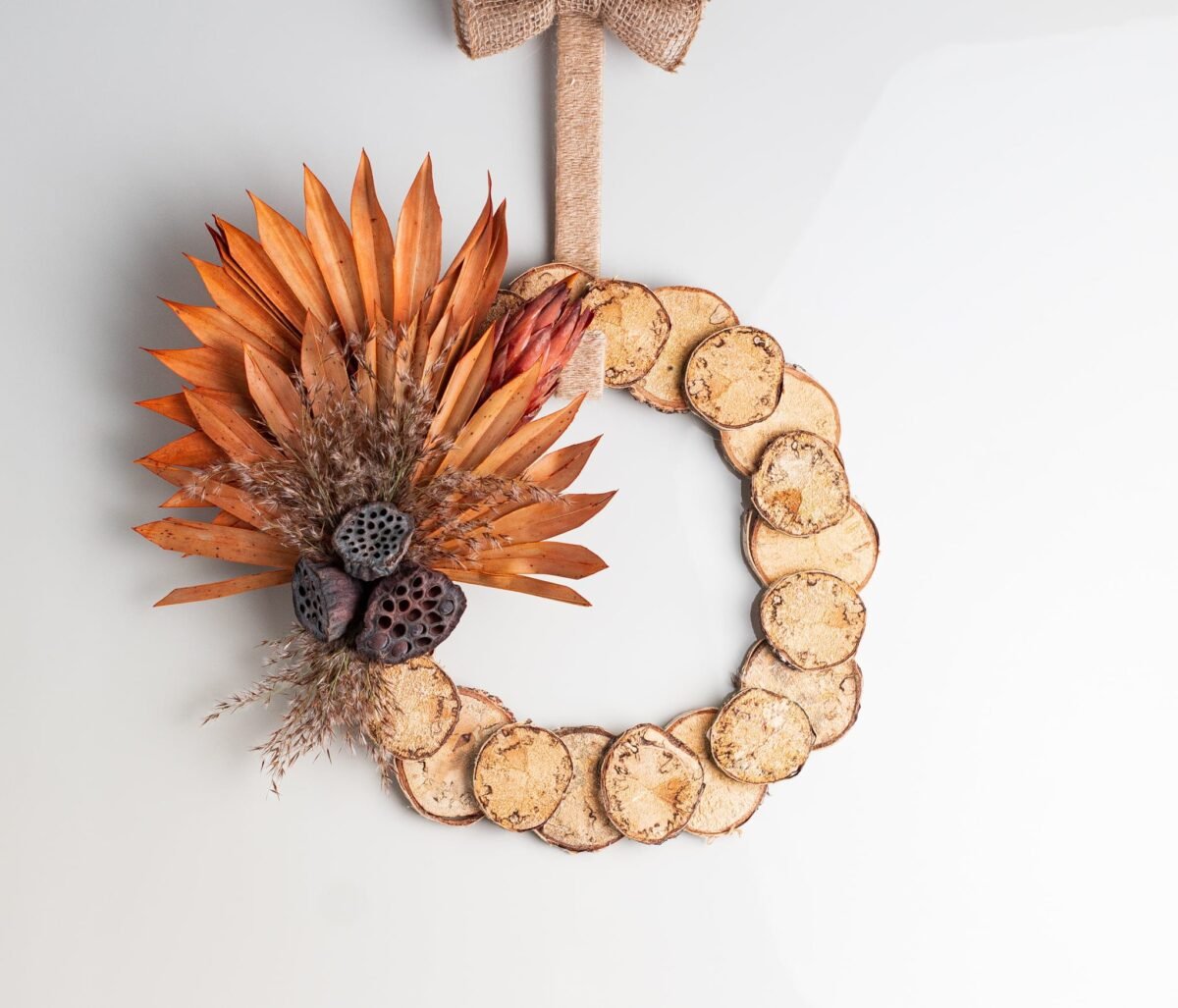 Sustainable palm wreath