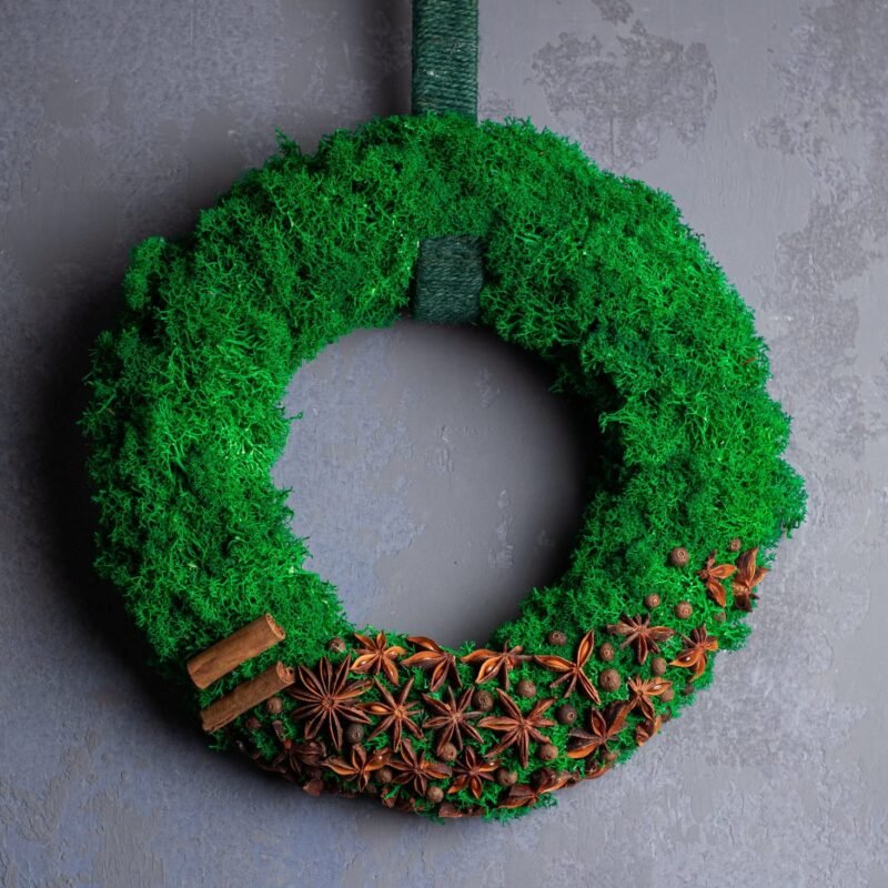 Natural moss wreath