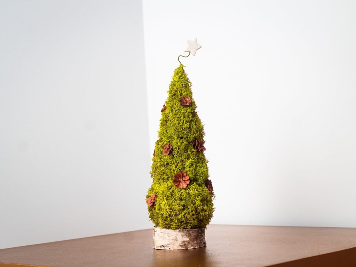 Green moss Christmas tree