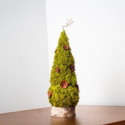 Green moss Christmas tree