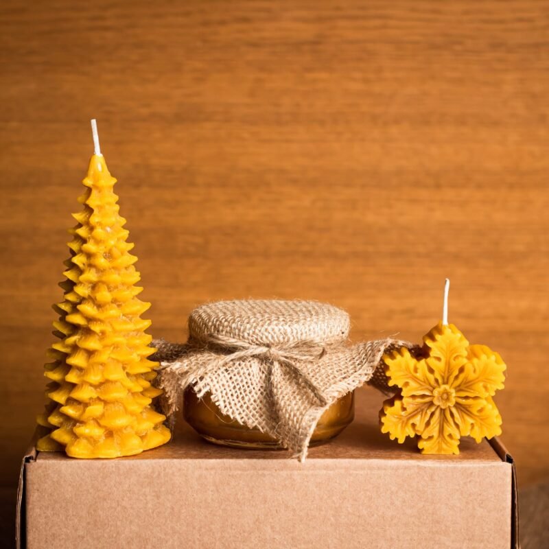 Organic honey & Beeswax candles
