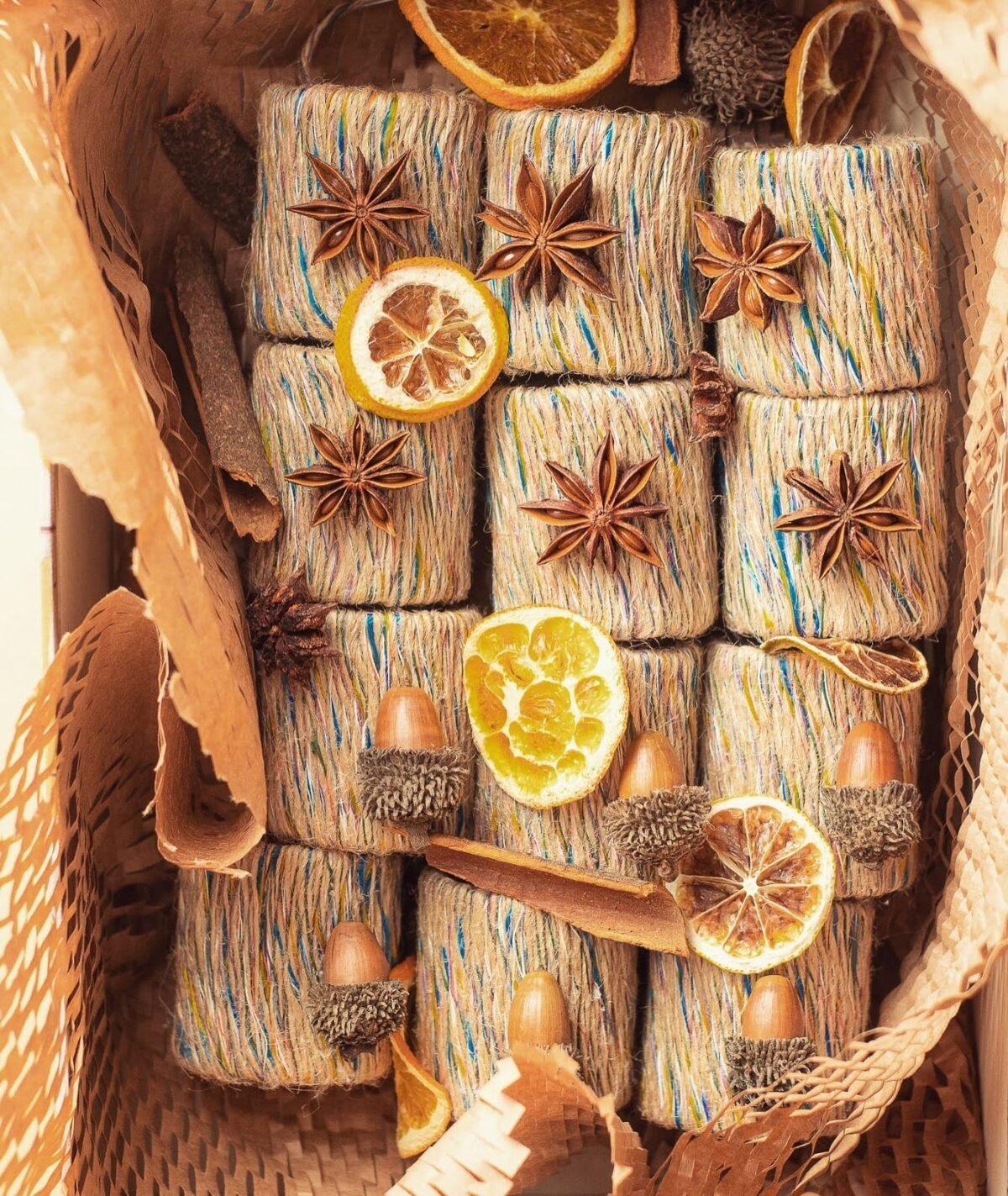 Natural jute napkin rings