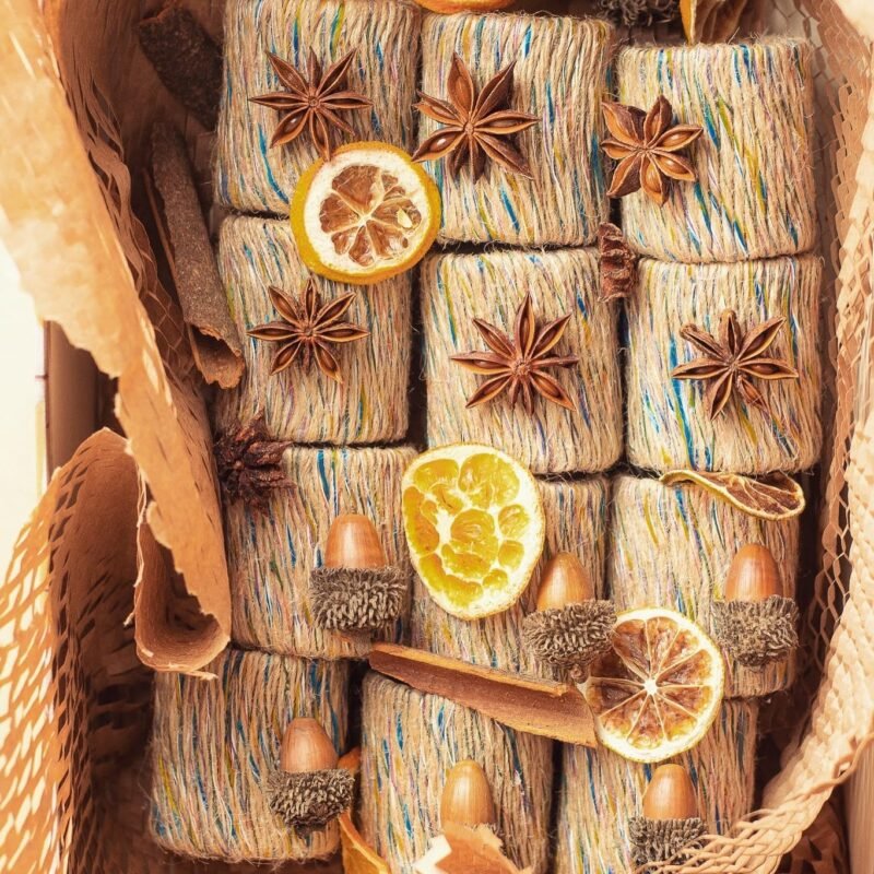 Natural jute napkin rings