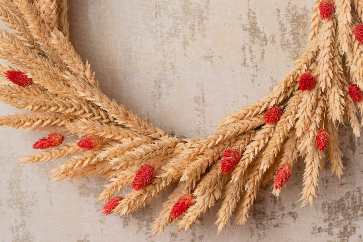 Golden wheat wreath - Image 5
