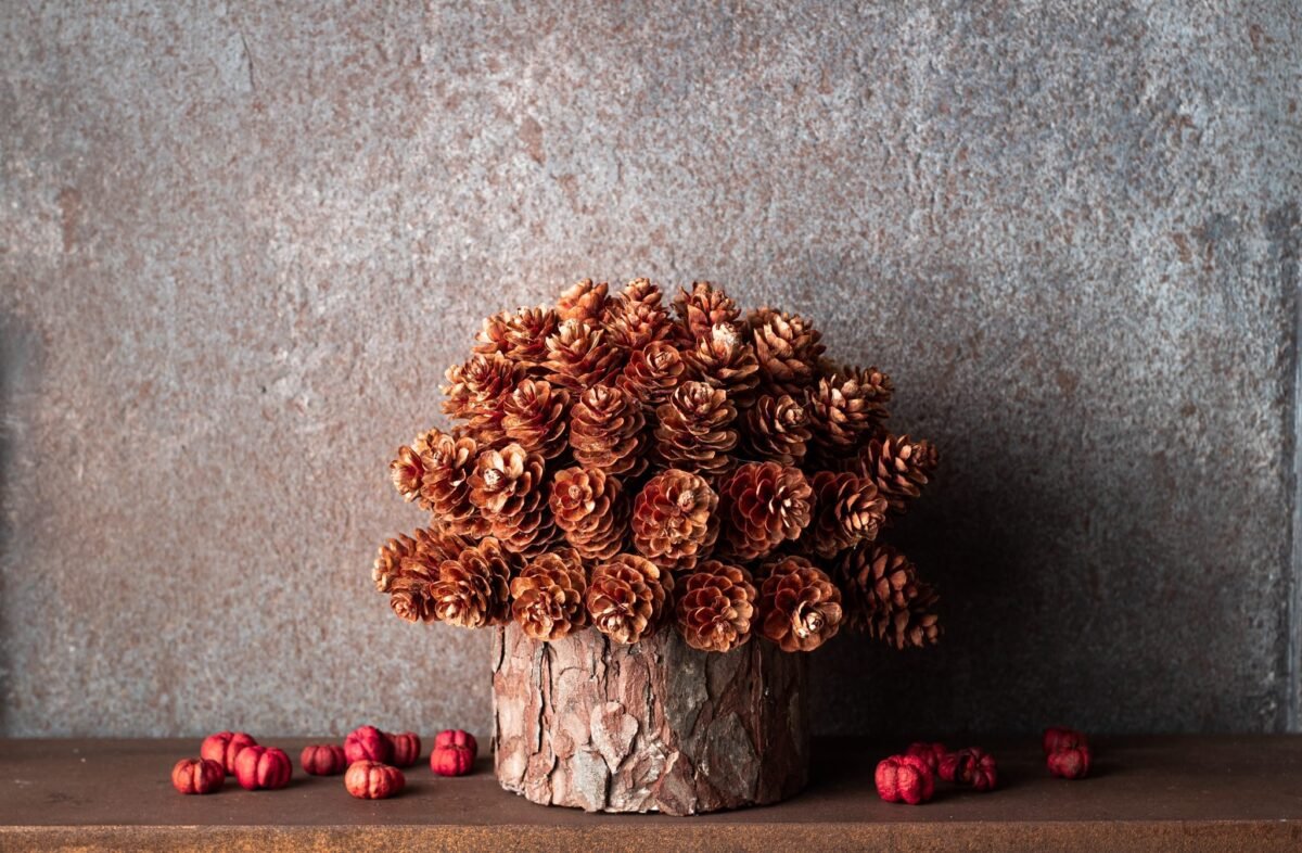 Pinecone & birch Christmas tree