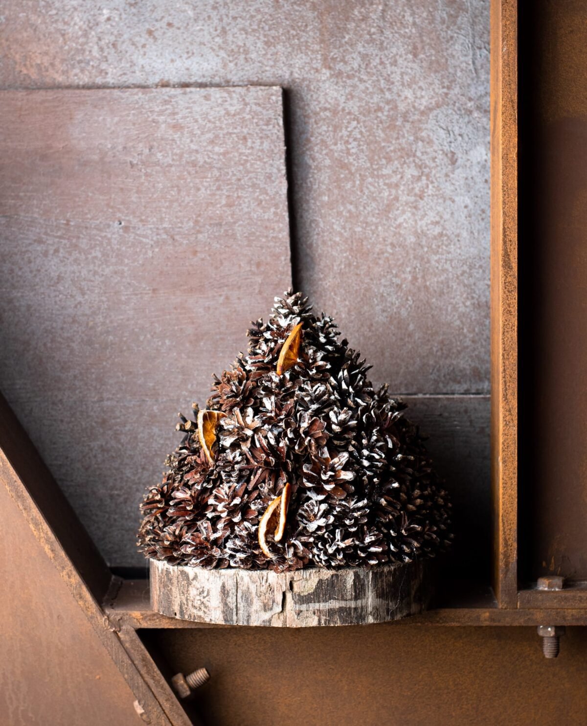 Rustic pine cone Christmas tree