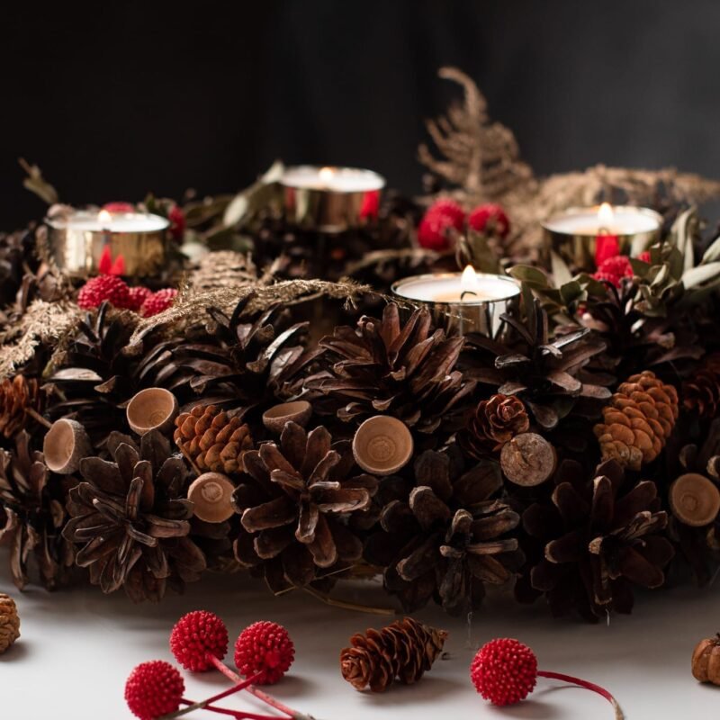 Pinecone tealight holder