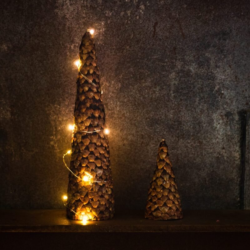 Pinecone tip Christmas tree