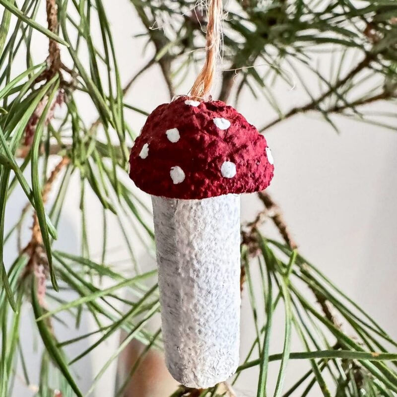Red fly agaric mushrooms
