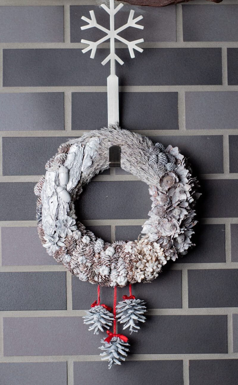 White Christmas wreath