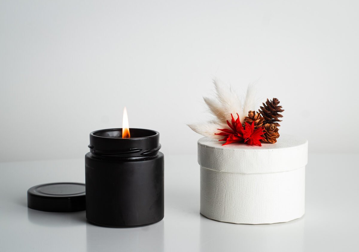 Gift box with candle