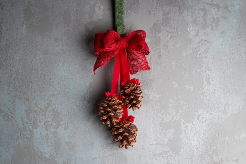 Red pinecone hanger