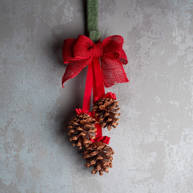 Red pinecone hanger