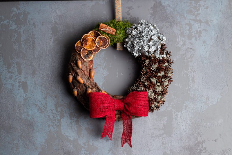 Large natural Christmas wreath