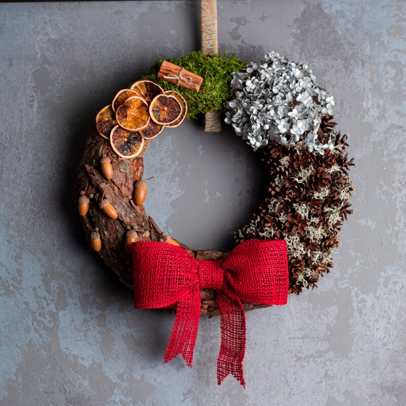 Large natural Christmas wreath