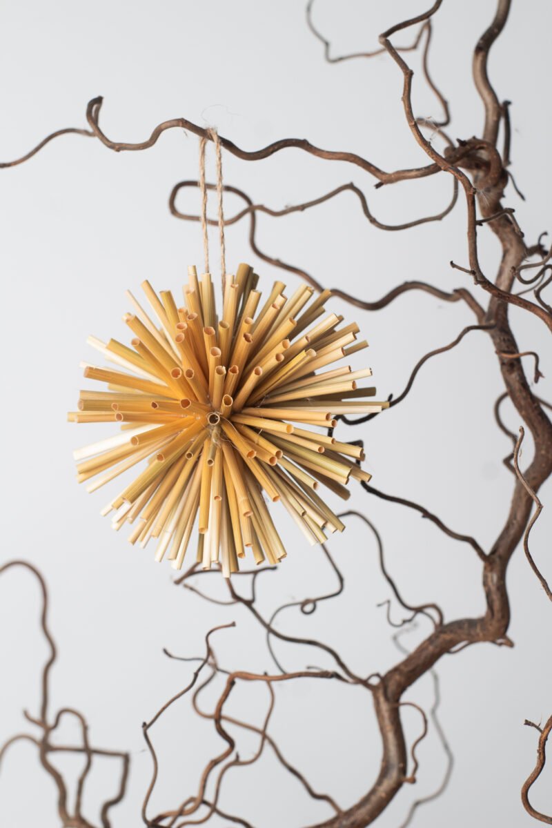 Spiky straw ornaments