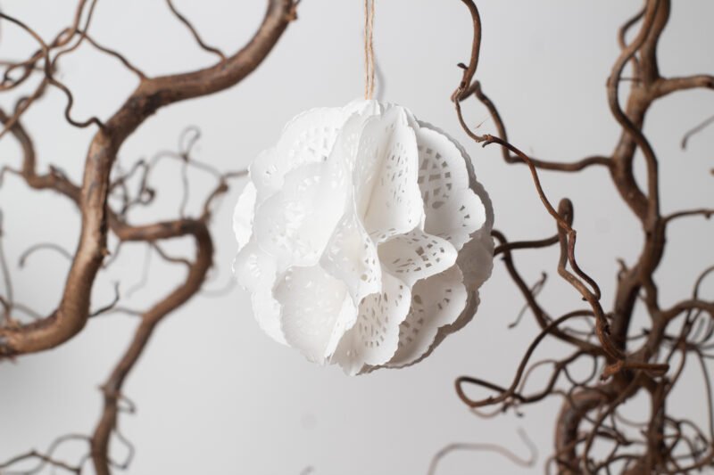 White paper ornaments