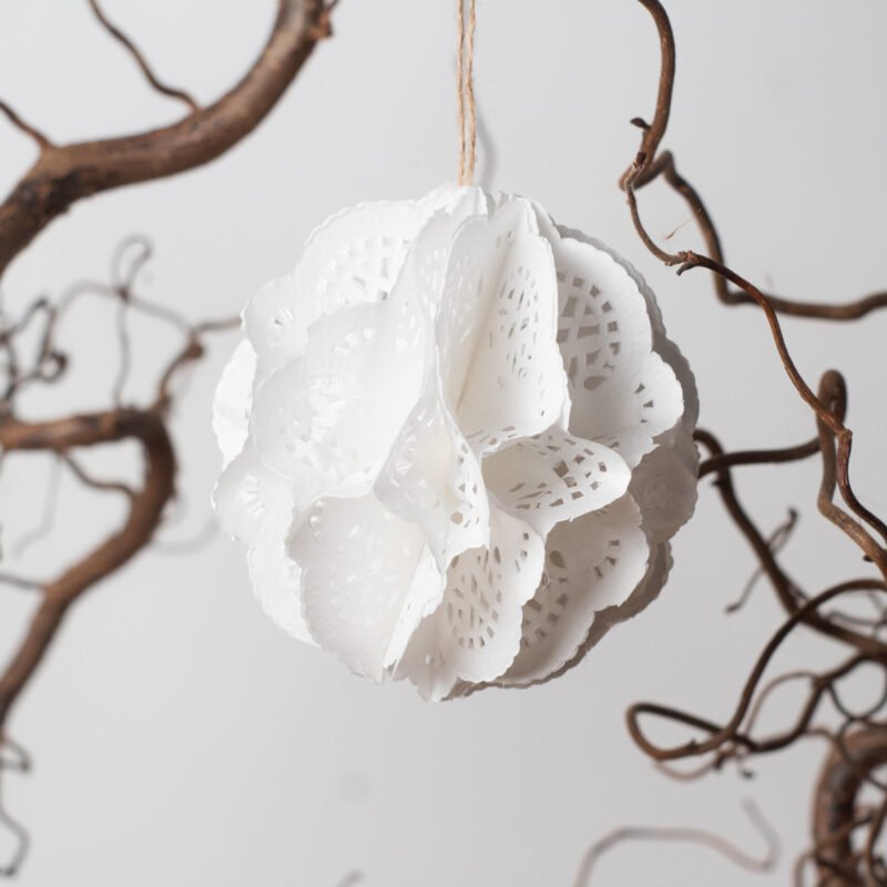 White paper ornaments