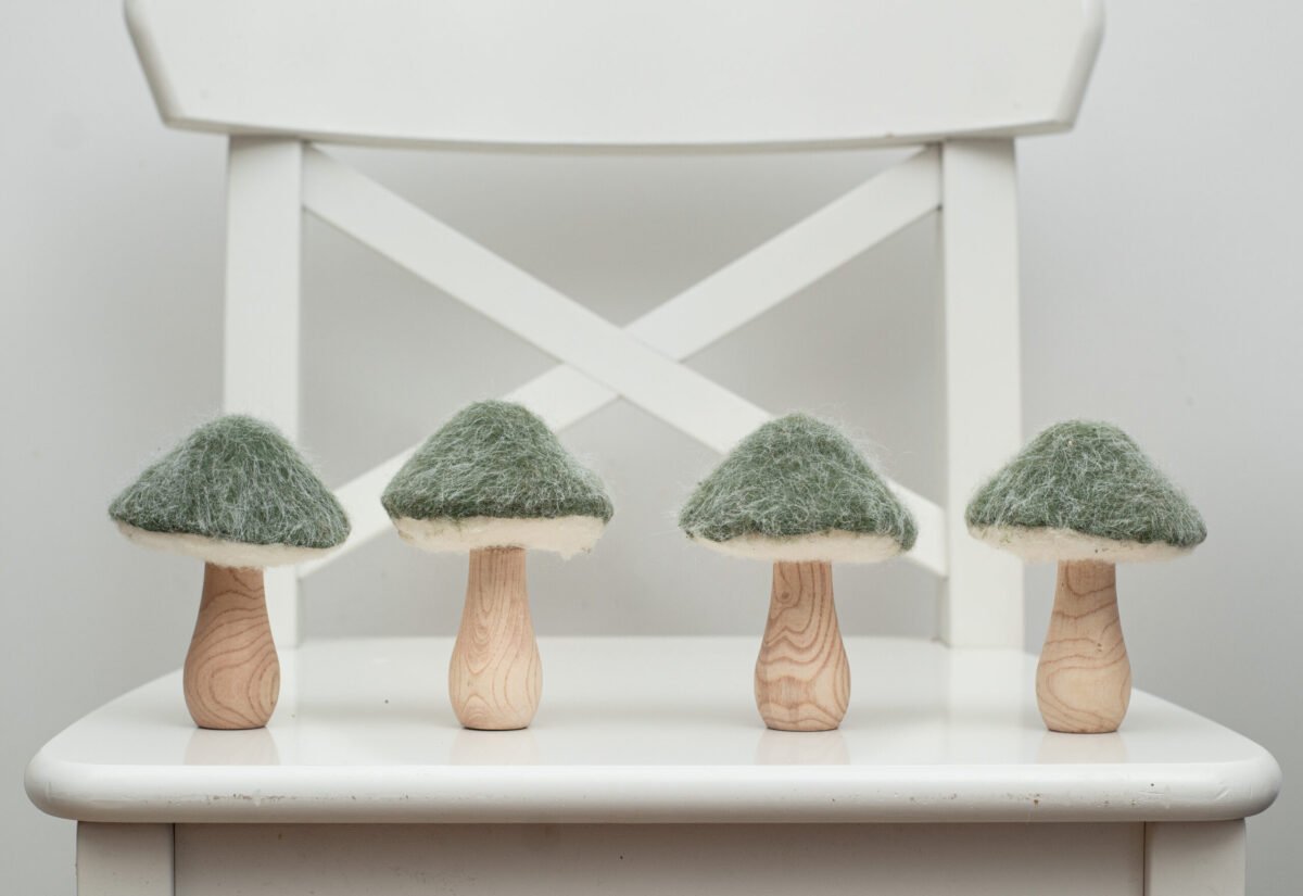 Felt & Wood Mushrooms - Image 6