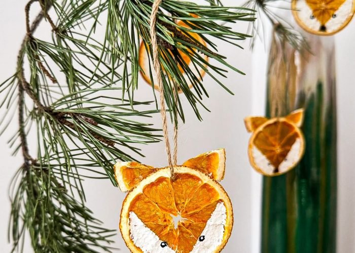 Dried orange fox ornaments-2