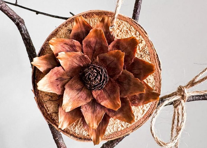 Large pinecone flower ornaments-2